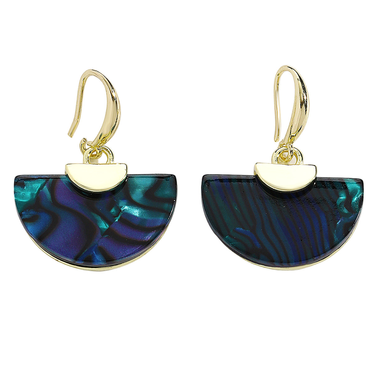 Retro Ombre Fan-Shaped Earrings For Women