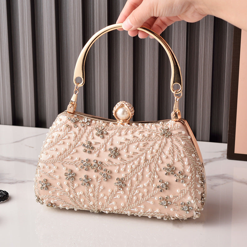 Womens Evening Clutch Beaded Cheongsam-style Bag Wedding Bridal Handbag