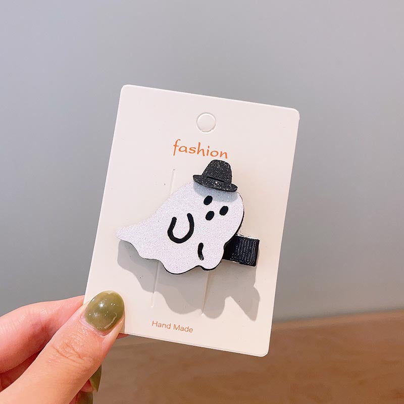 Halloween Children's Hair Accessories Pumpkin Ghost Funny Handmade Hair Clips