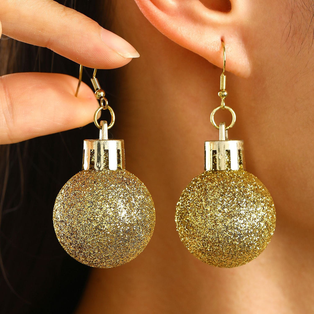 Christmas Ball Earrings For Women Holiday Party