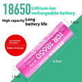 18650 Lithium Battery 37V Power Torch