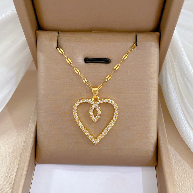 Banquet Wedding Necklace Women's Clavicle Chain, Titanium Steel