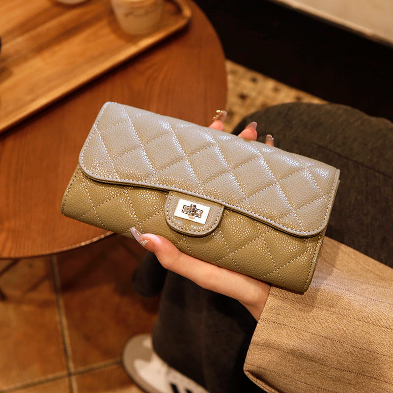 New Long Genuine Leather Womens Wallet