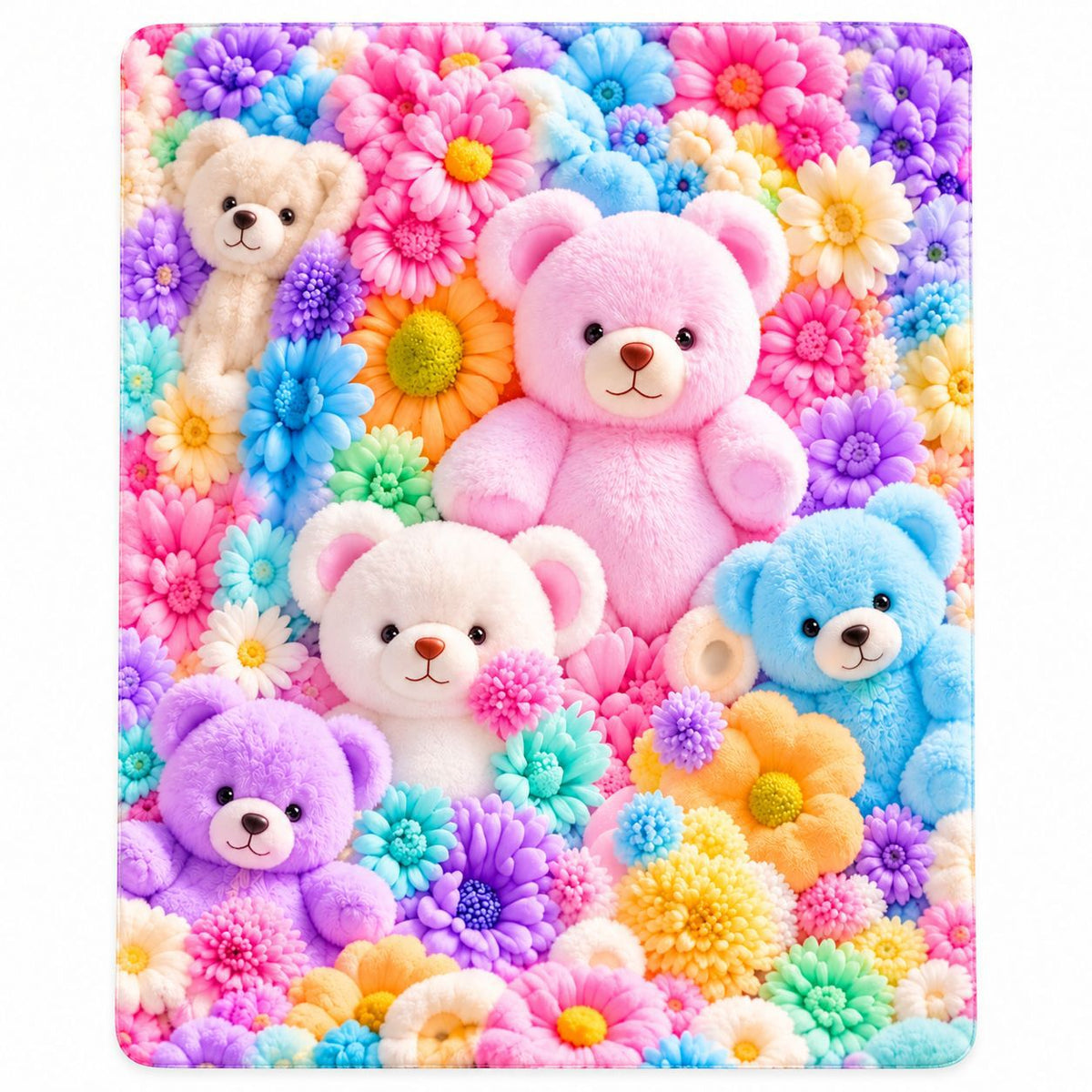 Women's Flannel Blanket Cartoon Sofa Throw Blanket
