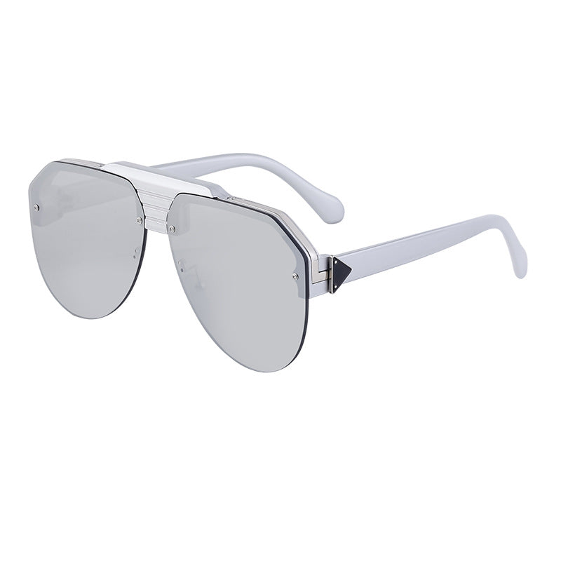 Fashionable Half-Frame Frog-Style For Men Outdoor UV-Protective Driving Sunglasses