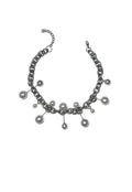 R Pearl Exaggerated Yabi Punk Steel Titanium Clavicle Chain