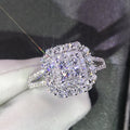 Sanjie New Classic Women's Micro Inlaid Zircon Wedding Ring Wish Popular Jewelry