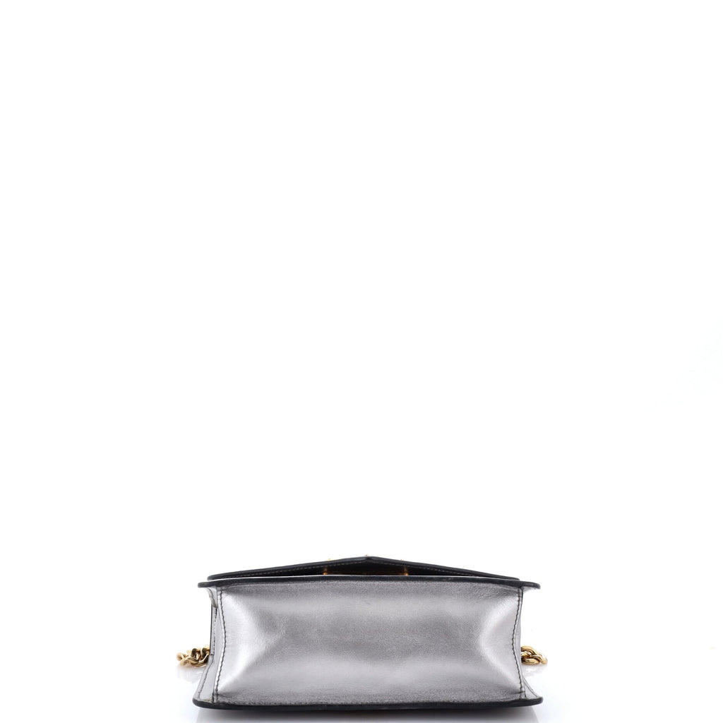 Prada, Pre-Loved Envelope Flap Chain Shoulder bag Small, Silver
