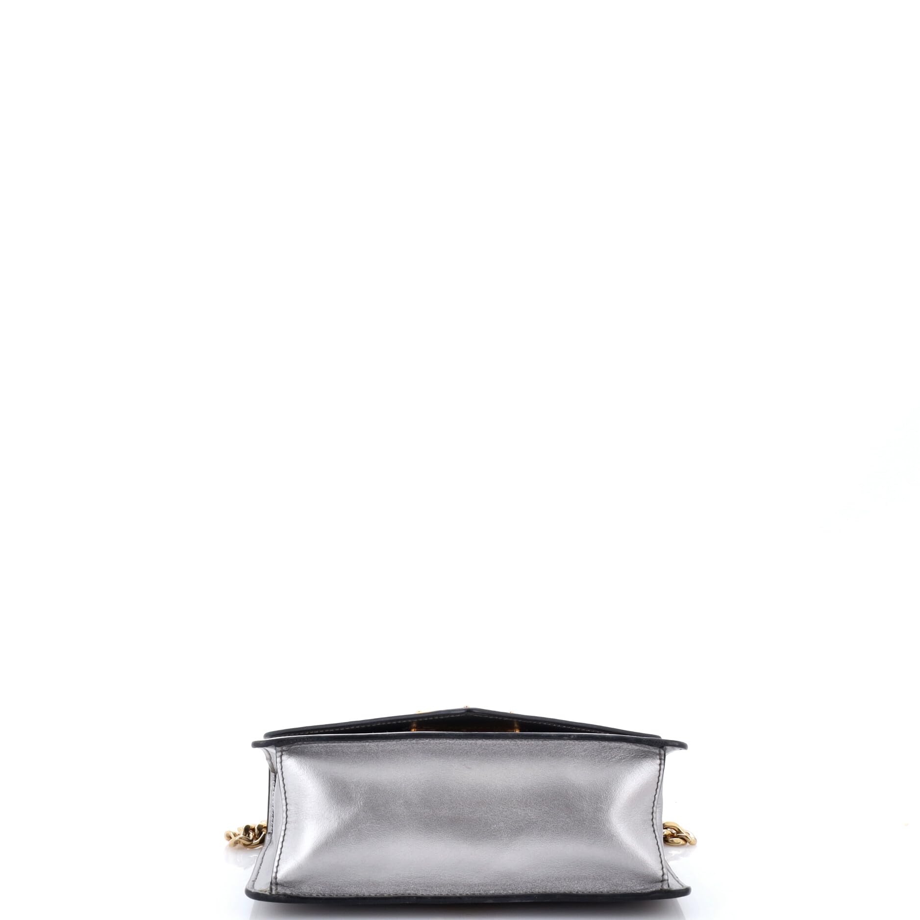 Prada, Pre-Loved Envelope Flap Chain Shoulder bag Small, Silver