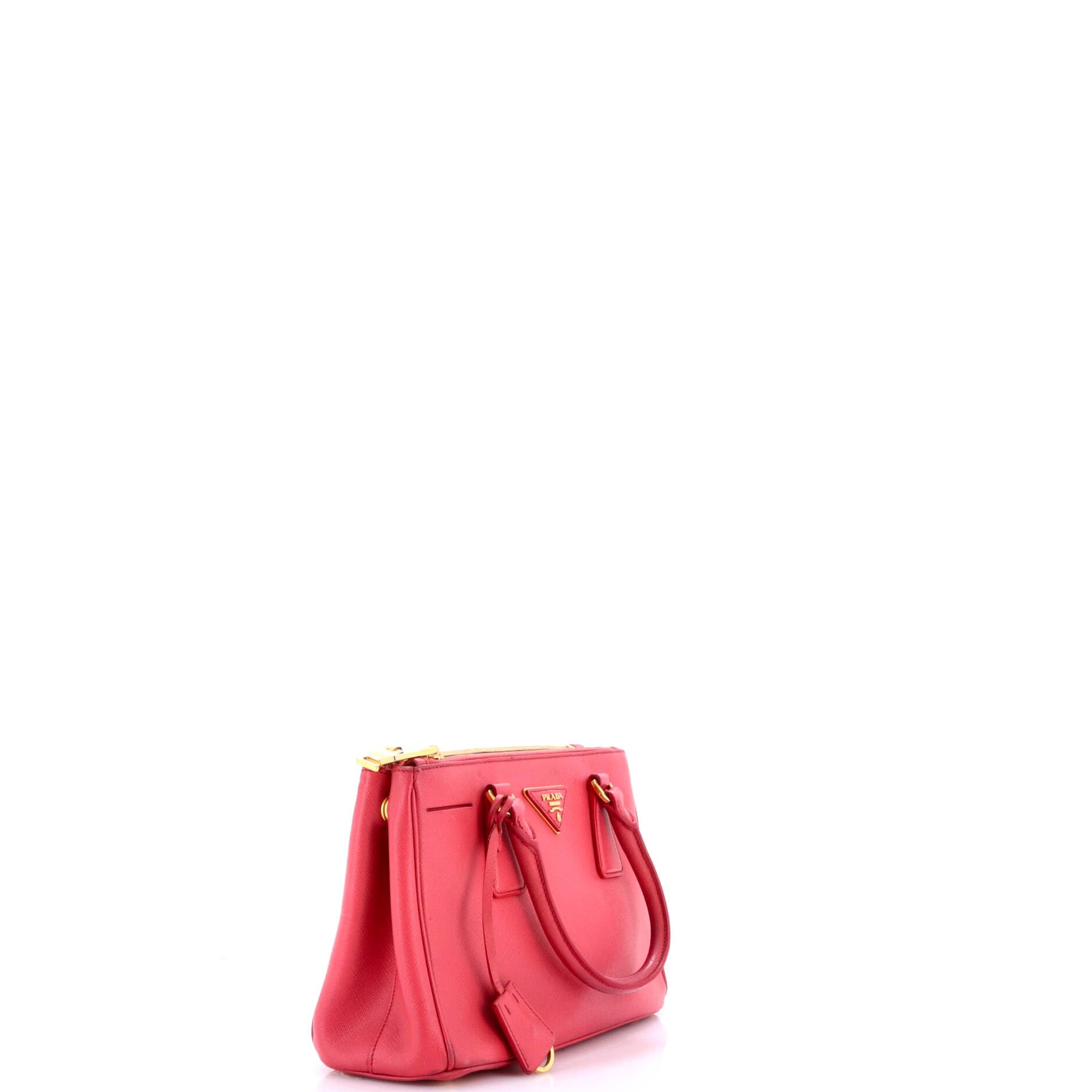 Prada, Pre-Loved Bicolor Double Zip Lux Tote Mini, Pink