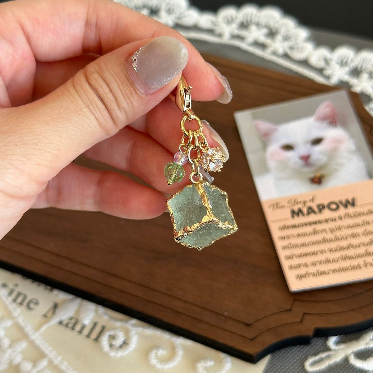 Rhinestone Block Flip-top Zipper Pull Charm For Womens Handbags
