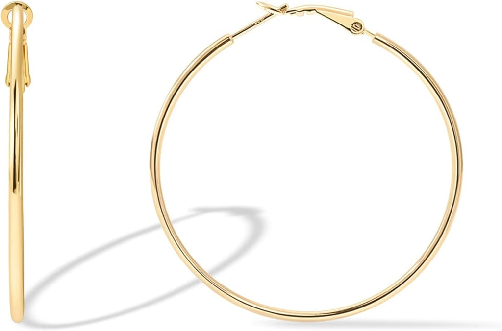 Paddle-Back Perfect – Gold Hoop Earrings