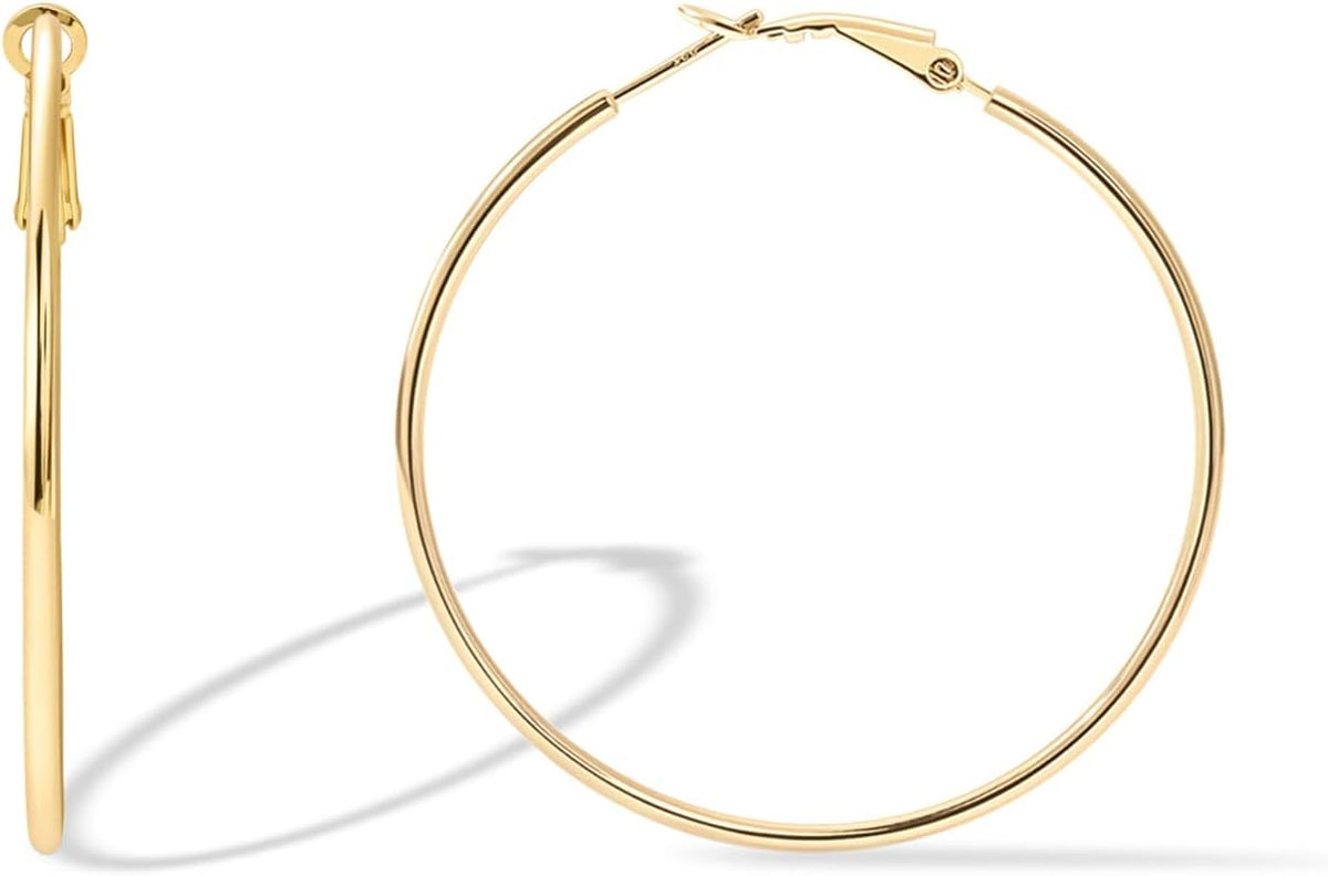 Paddle-Back Perfect – Gold Hoop Earrings