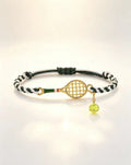 Tennis Racket Woven Pendant Adjustable Bracelet