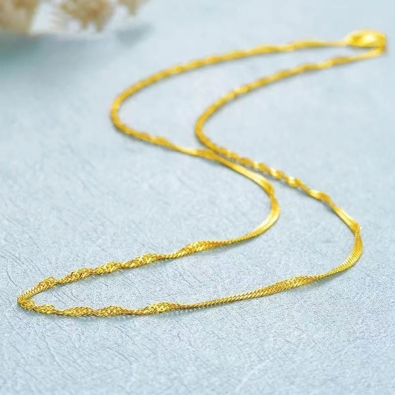 Water-wave Twist Pattern Versatile Clavicle Chain