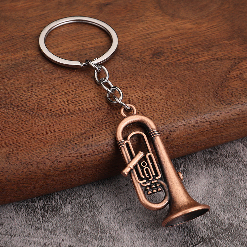Saxophone Mini Metal Keychain Pendant