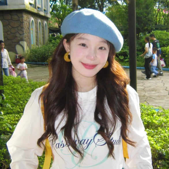 Retro Oversized Woolen Hat For Painters Perfect For Fall And Winter