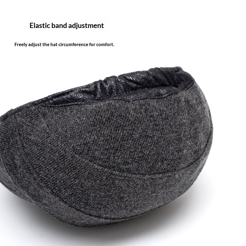 Autumn And Winter Fleece-Lined Warm Retro Peaked Beret