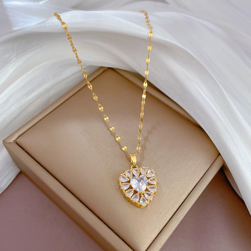 Banquet Wedding Necklace Women's Clavicle Chain, Titanium Steel