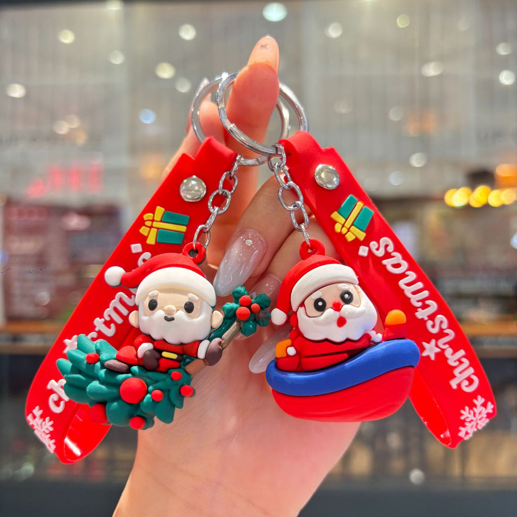 Christmas Cartoon Keychain Bag Charm