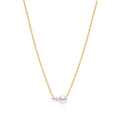 S925 Sterling Silver Necklace With 2 Pearls Adjustable Sliding Design