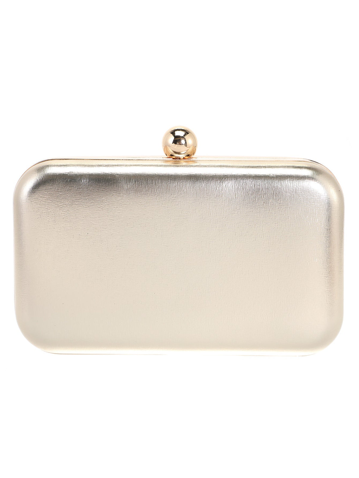 Women's Metallic Box Clutch  Minimalist Vintage Evening Bag, Structured Crossbody Purse, Gold-Foil Formal Handbag For Party & Wedding