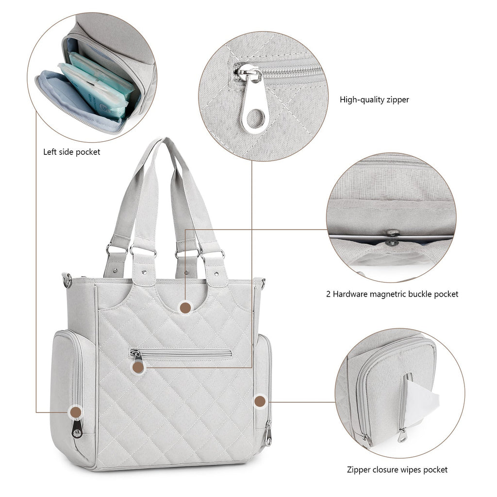7-Piece Waterproof Mommy Bag Set With Shoulder Strap