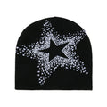 American Street Y2K Star Woolen Hat For Autumn And Winter, With Hip-hop Vibe And Warmth. Five-pointed Star Knitted Cold Hat For Keeping You Warm Outdoors