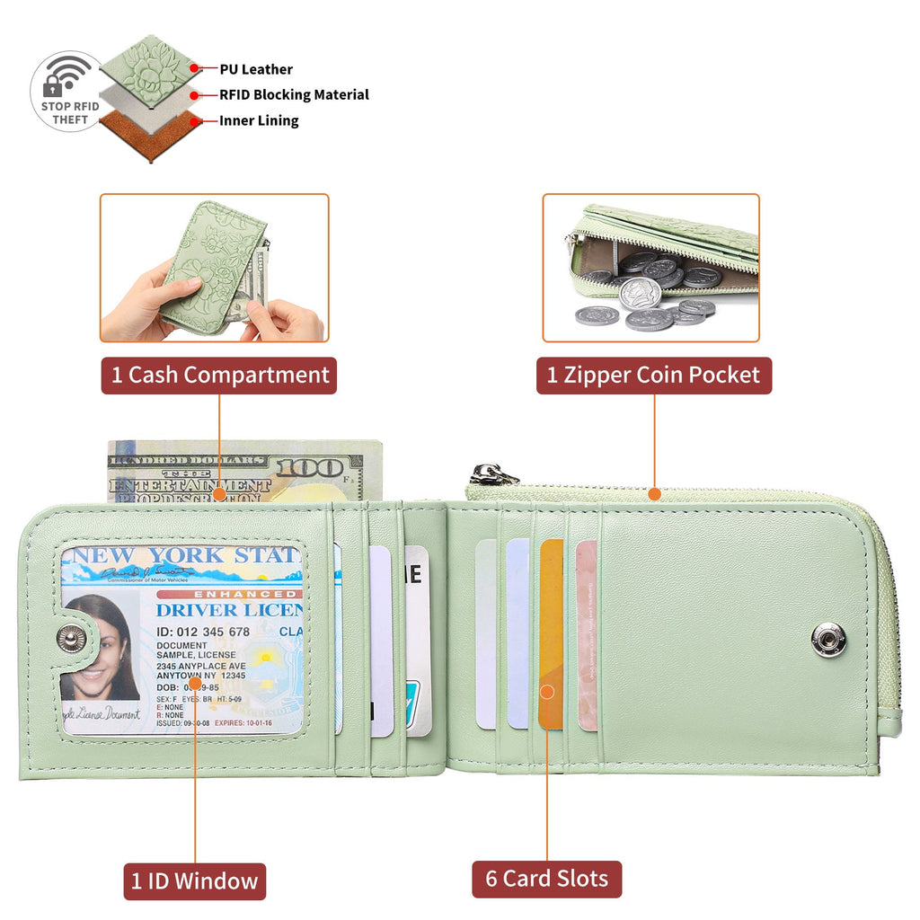 Zippered Large-Capacity Womens Coin Purse