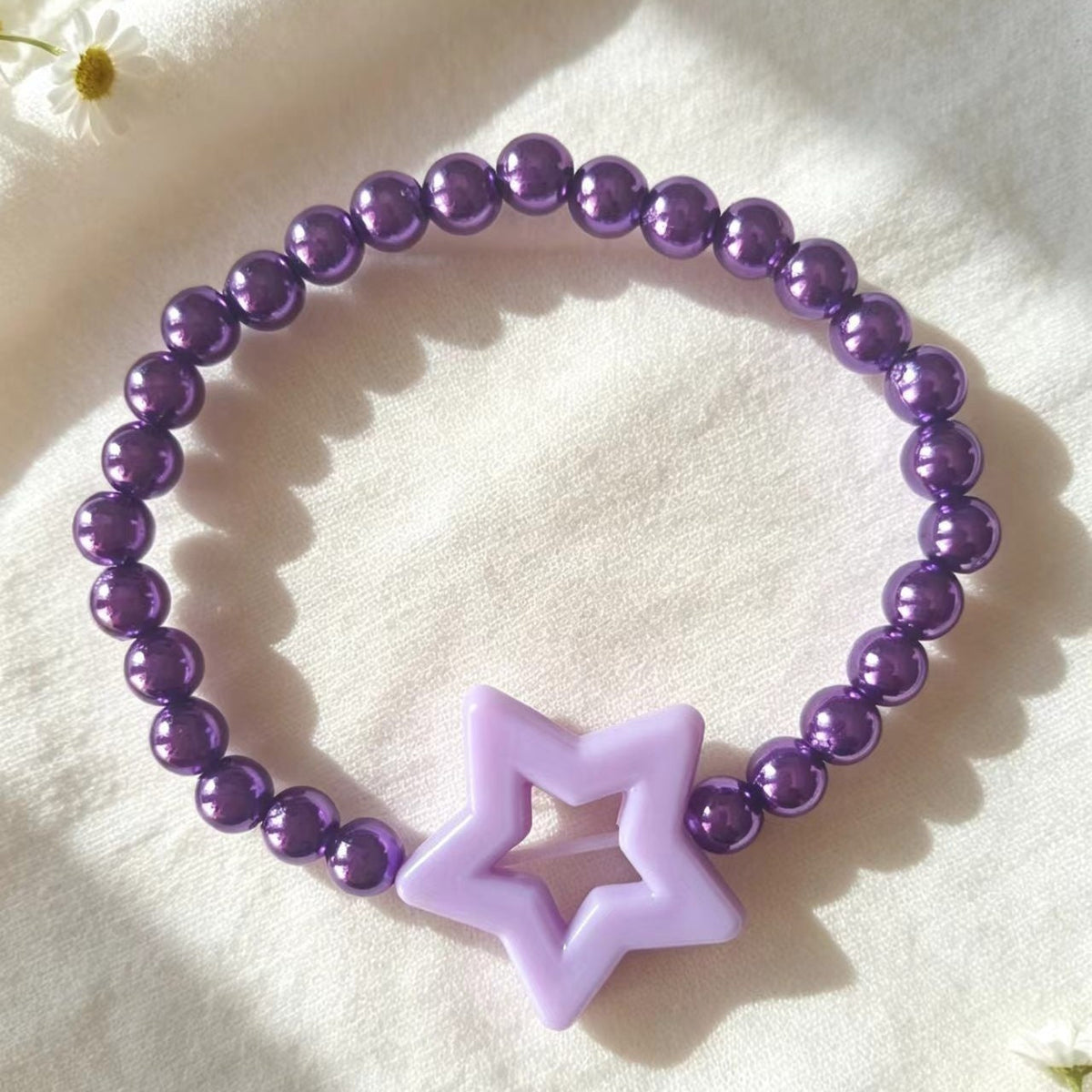 Hand-woven Five-pointed Star Bead Bracelet