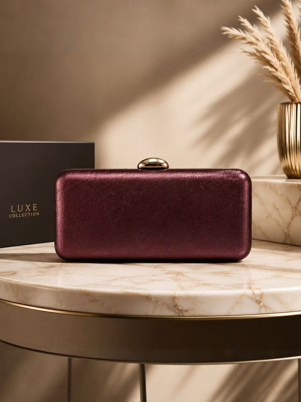 Luxury Evening Clutch For Women, New Metallic Texture Handbag, Simple And Stylish Banquet Bag, High-end Small Square Bag