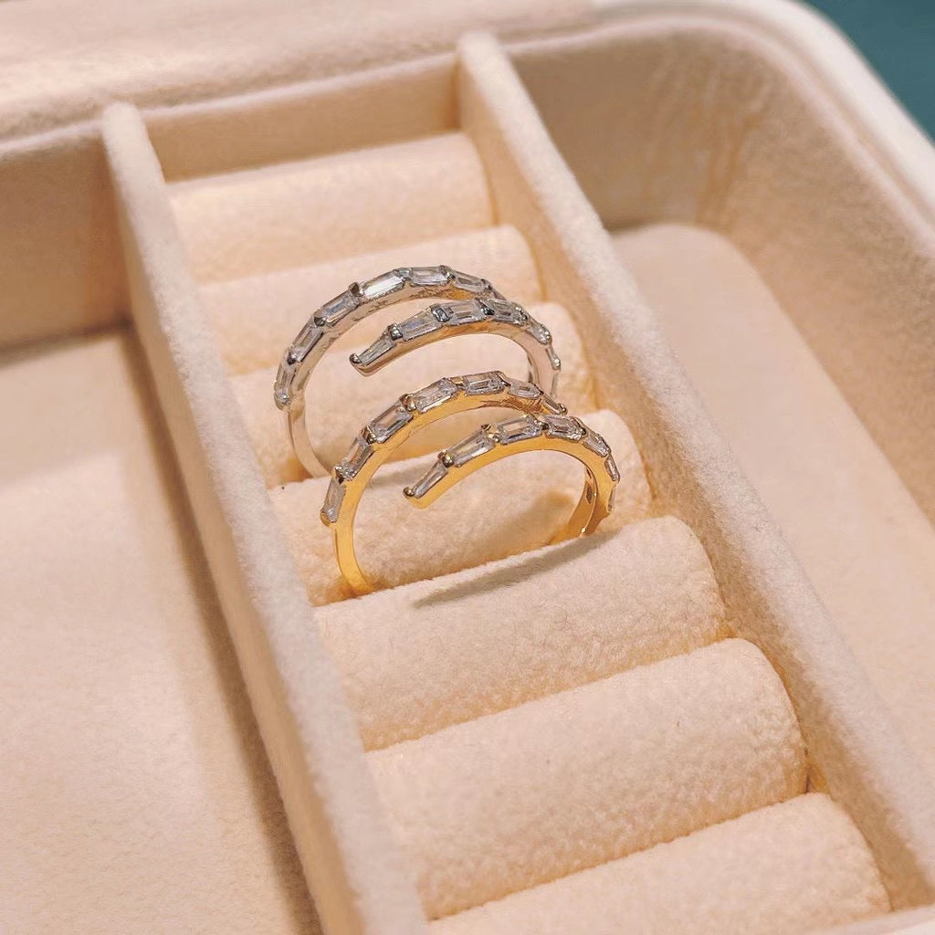 Fashionable And Personalized Zircon Open Ring