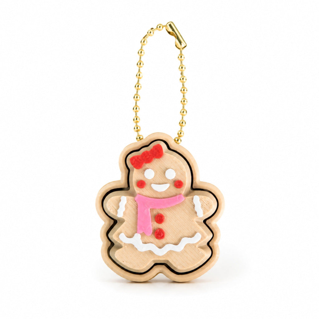 3D-printed Gingerbread Man Pendant Christmas Tree Ornament Creative Indoor Christmas Decoration Keychain
