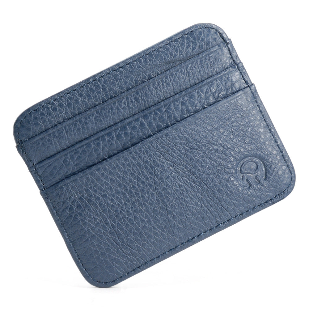 First Layer Cowhide Coin Purse Bus Card Holder