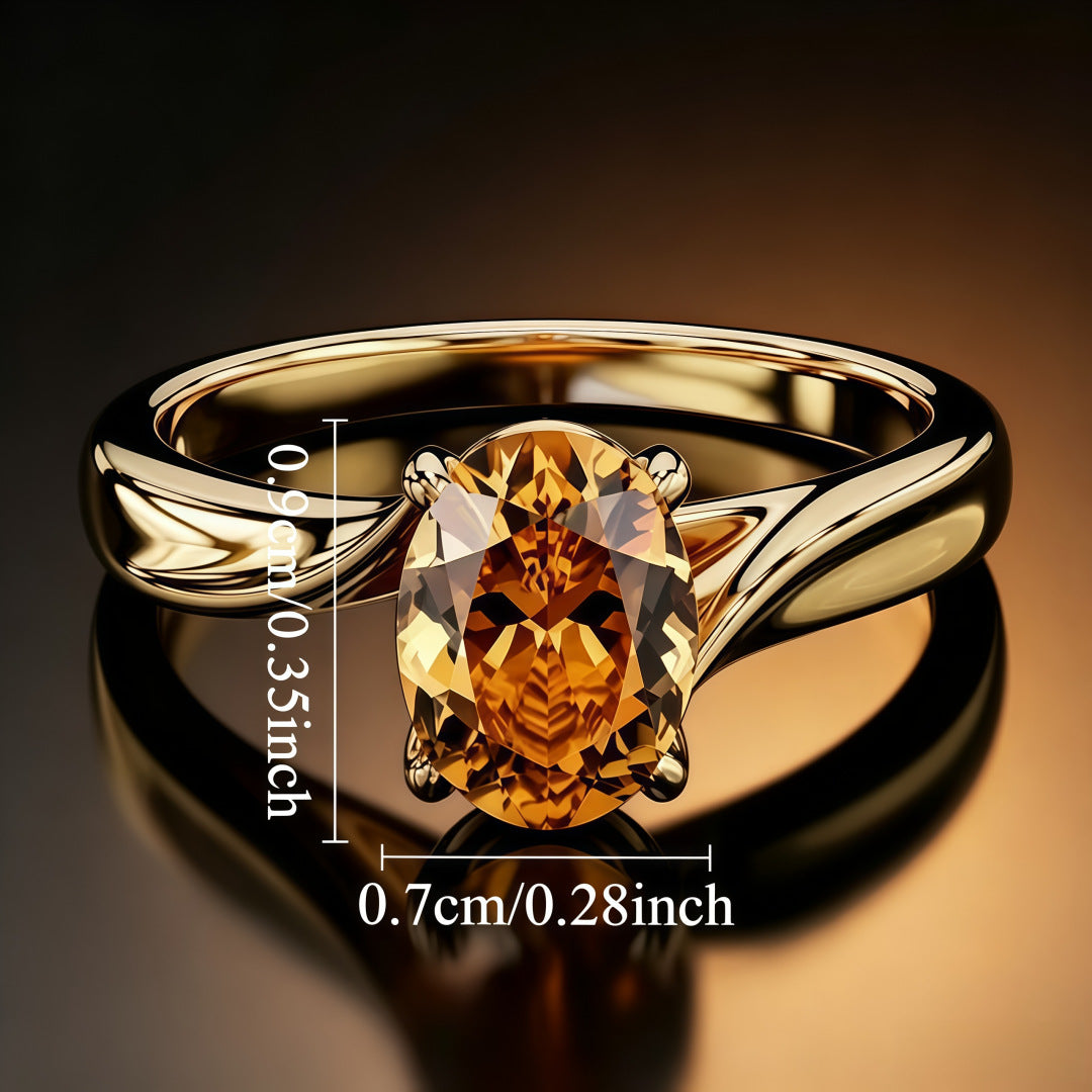 Yanbai Cross-border Temu Hot-selling Light Luxury Minimalist Style Copper Inlaid Zircon Smooth Irregular Geometric Exquisite Women's Ring