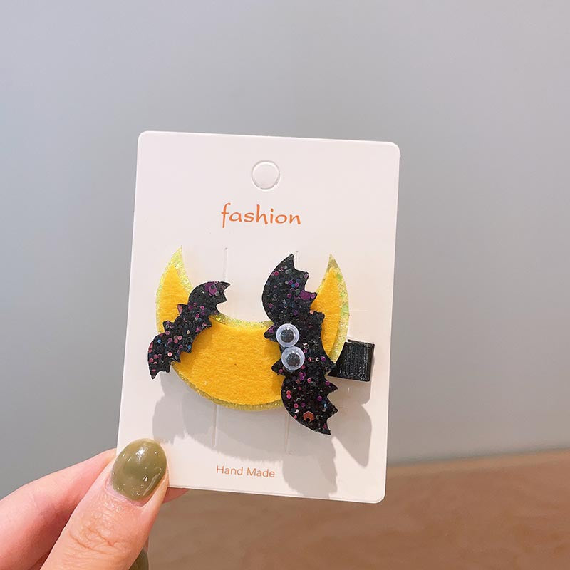 Halloween Children's Hair Accessories Pumpkin Ghost Funny Handmade Hair Clips