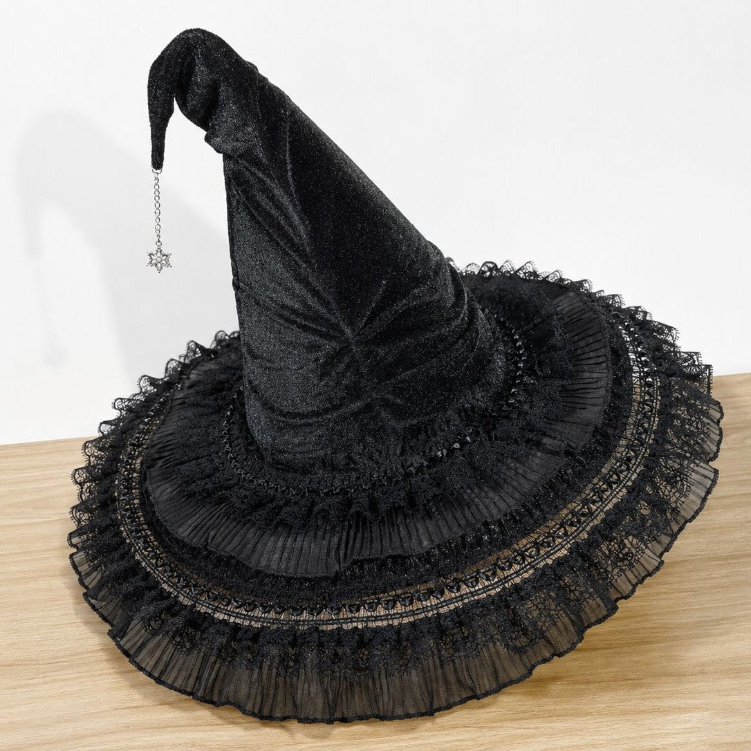 Halloween Flower Witch Hat Ball Party Hat