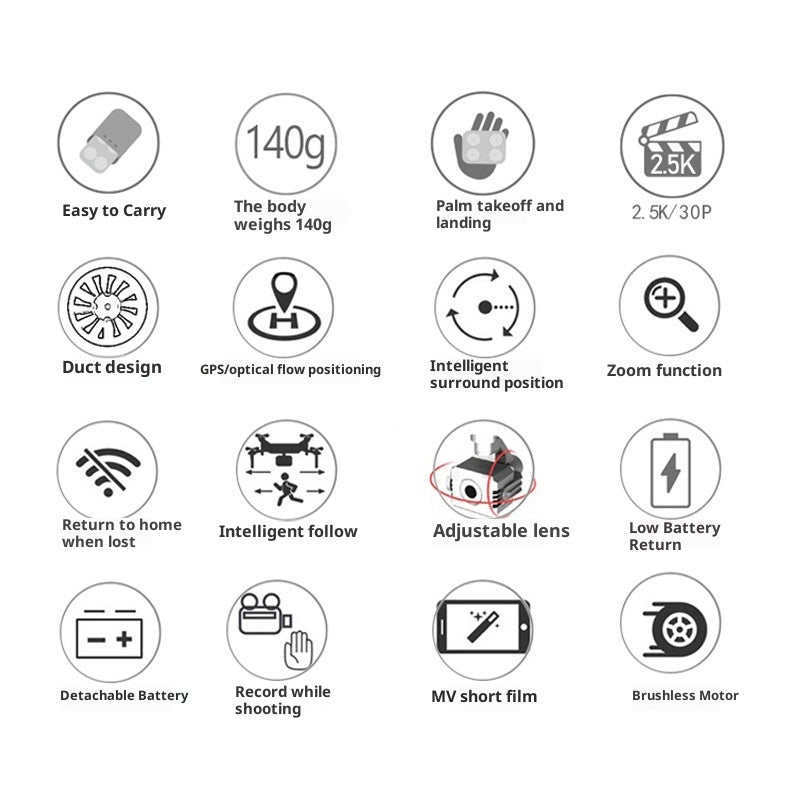 HD 4K Aerial Photography AIR Neo Mini Selfie Camera Remote Control