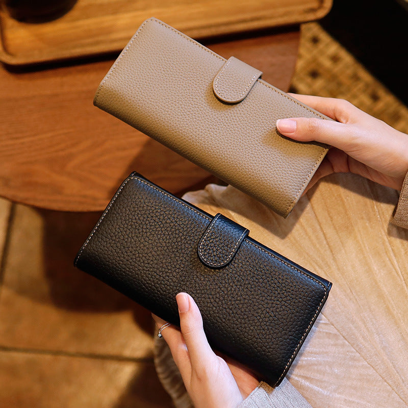 Womens Long Wallet Made From Full-grain Cowhide