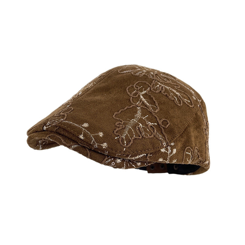 Artistic Retro Jacquard Stitching Traditional Chinese Style Forward Hat With Small Sequins, Fashionable And Versatile Baseball Cap