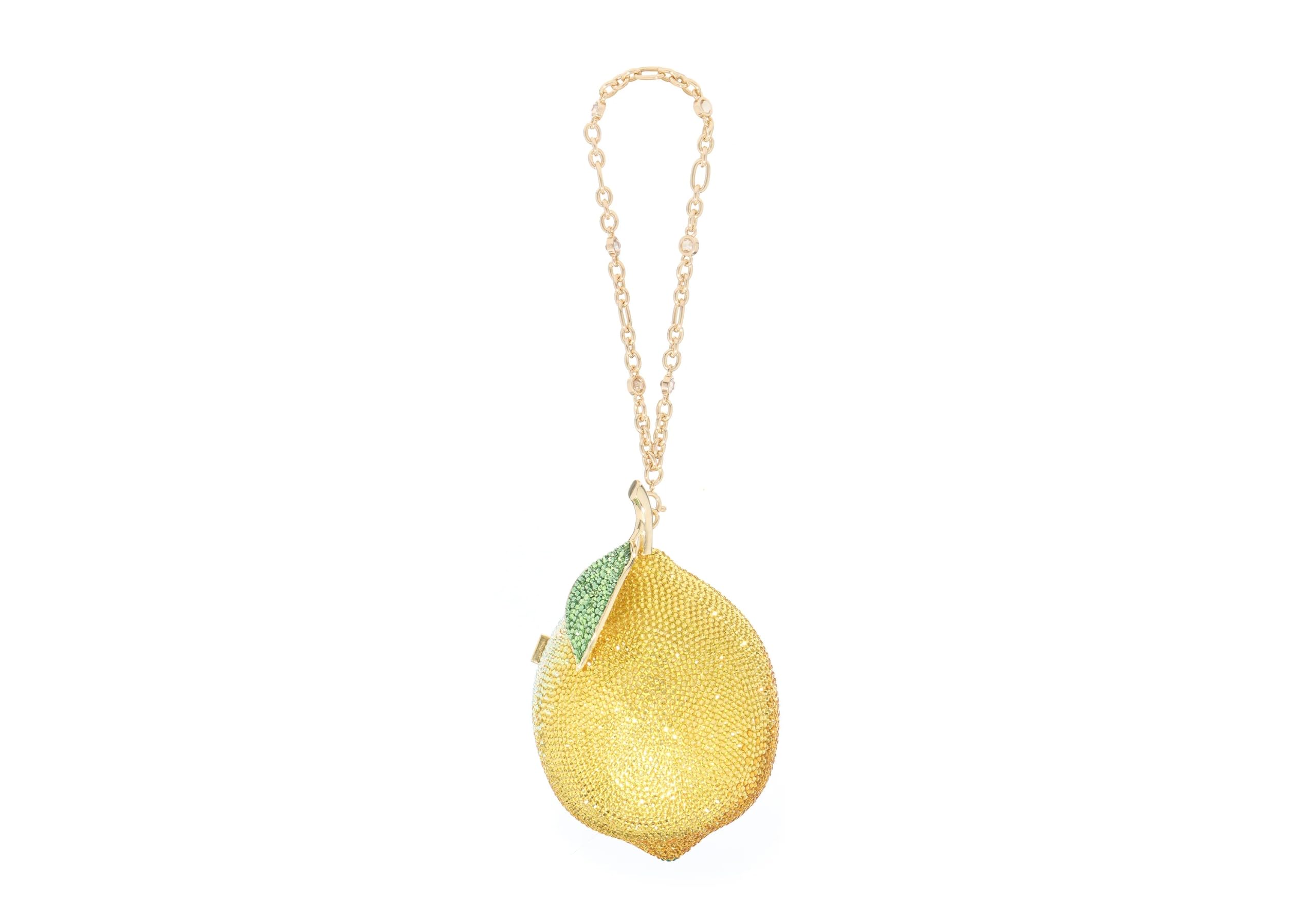Judith Leiber Couture, Citron Lemon, One Size, Yellow