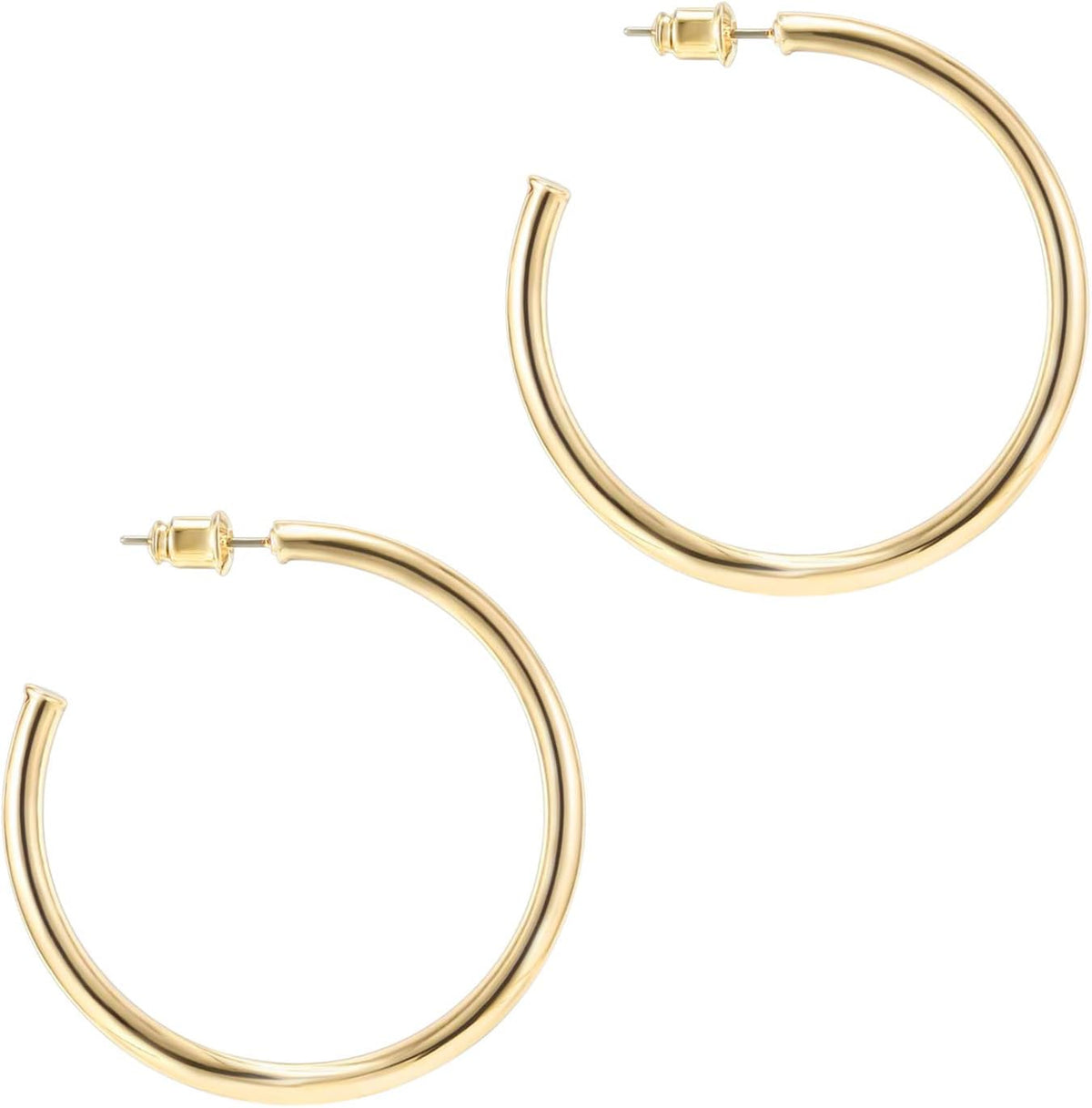 Infinity Edge Hoops – 2mm Gold Hoop Earrings