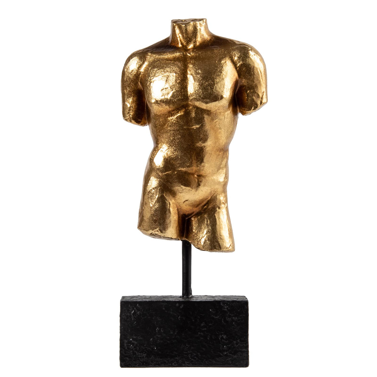 Guichifun Busto Masculino Estatua Escultura de Resina Dorada Decoración del Hogar