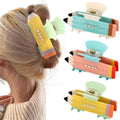 Ahoney Teacher Appreciation Gifts Back to School Supplies Stuff, 3 Pack Pencil Hair Clips Funny Hair Accessories for Teens, End of Year Teacher Gifts for Women from Student