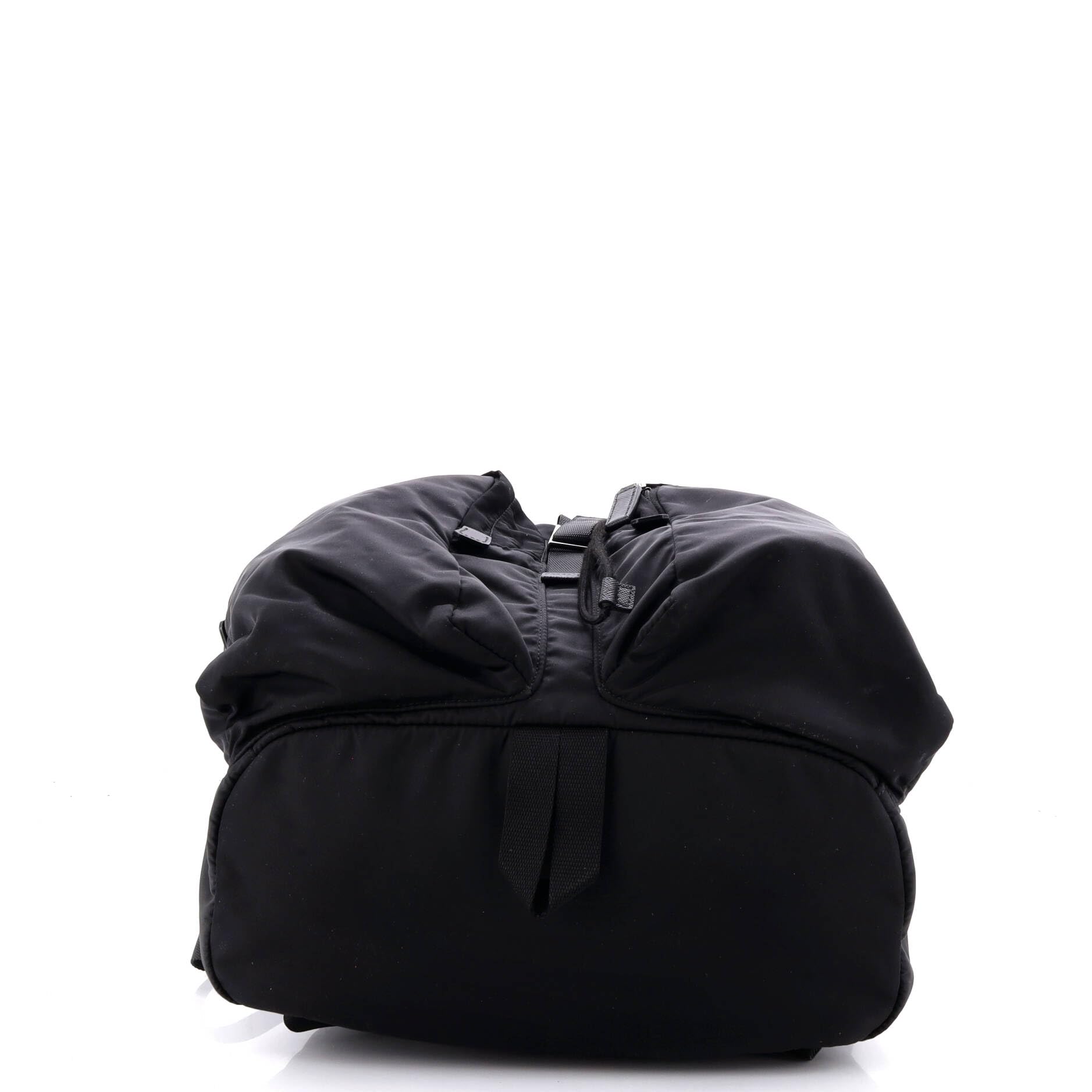 Prada, Pre-Loved Double Pocket Rucksack Backpack Large, Black