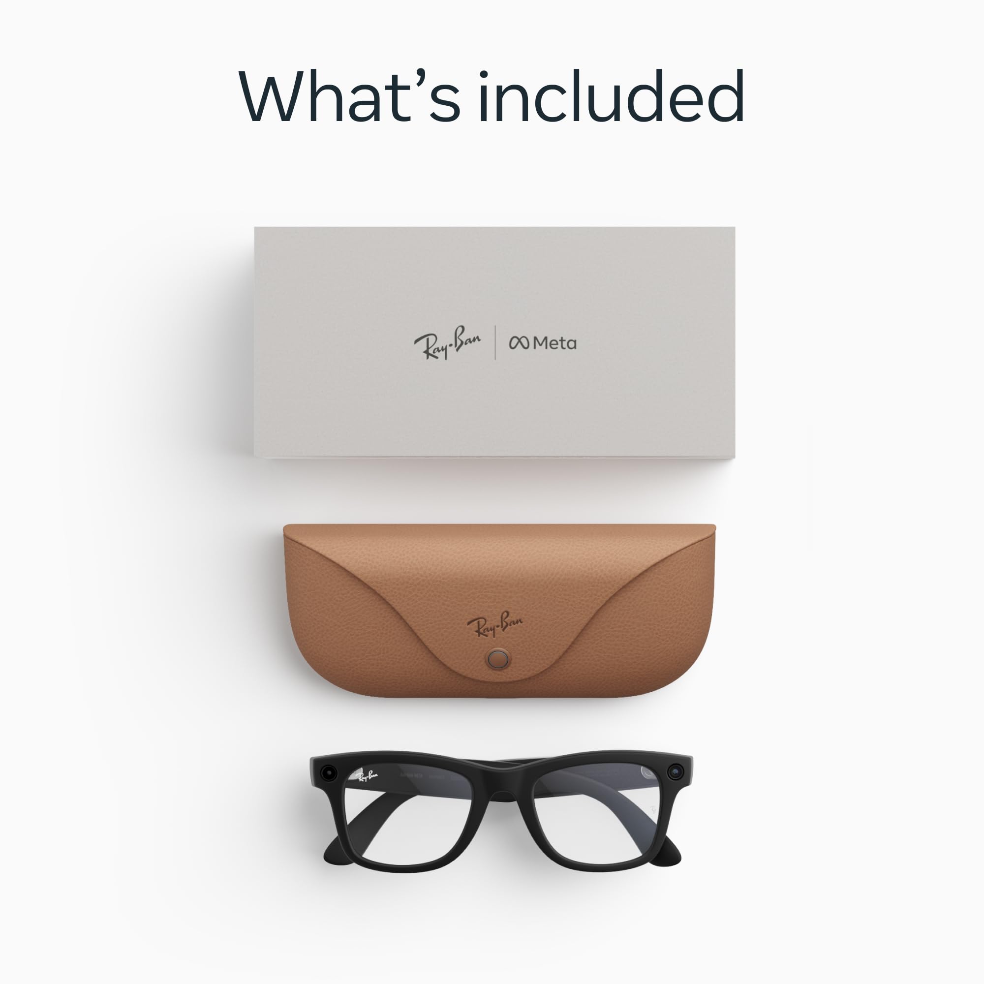 Meta Ray-Ban (Gen 2), Wayfarer, Matte Black | Smart AI Glasses for Men, Women — 2x Battery Life — 3K Ultra HD — 12 MP Ultra-Wide Camera, Audio, Video Recording — Clear Lenses — Wearable Technology