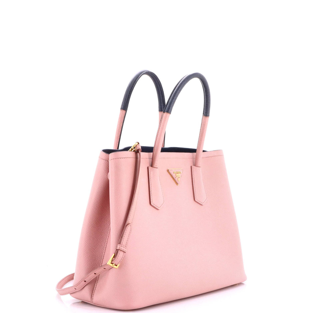 Prada, Pre-Loved Cuir Double Tote Medium, Pink