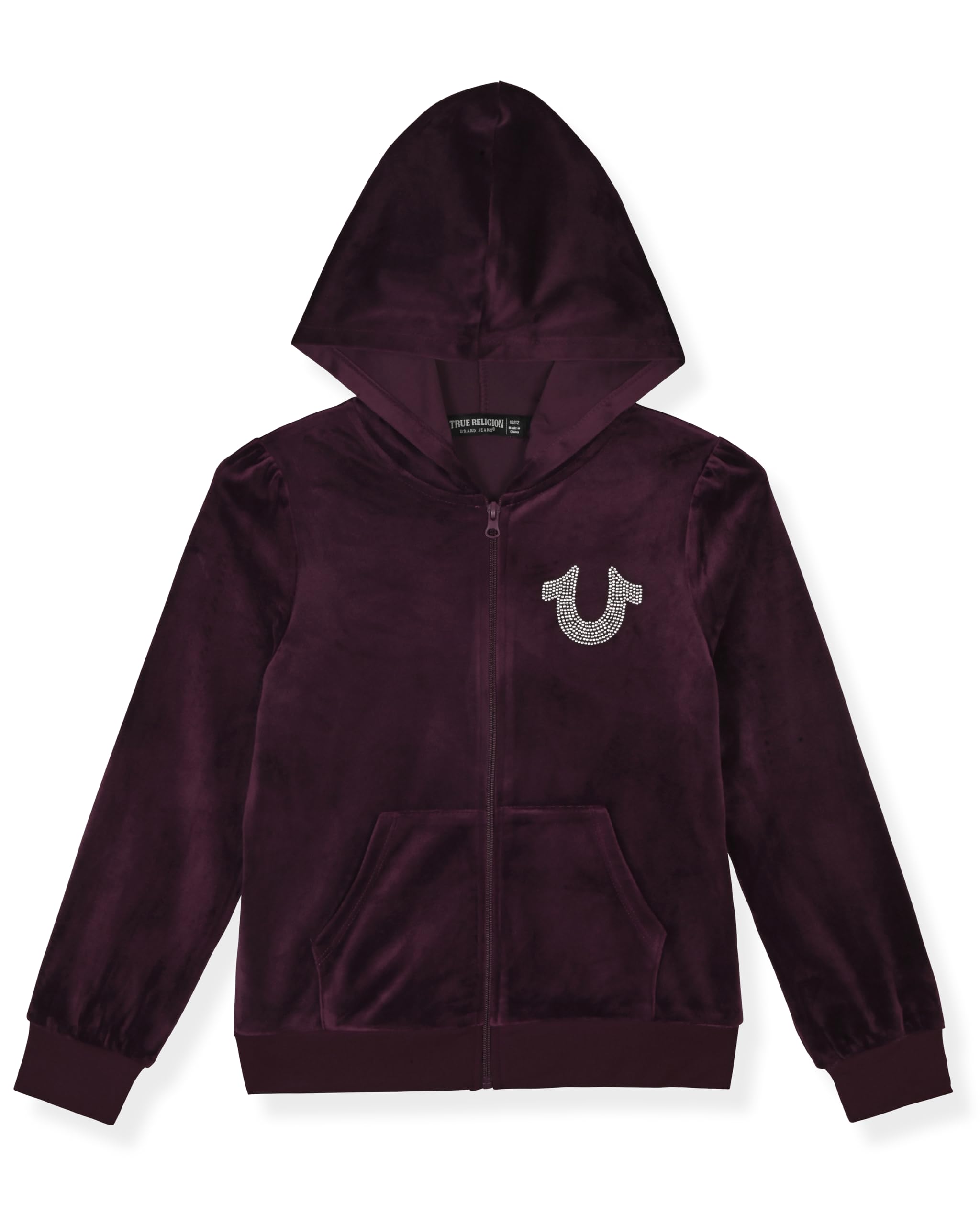 True Religion Girls Hoodie and Sweatpant Set Velour Jogger Sets for Girl Fashion Clothing