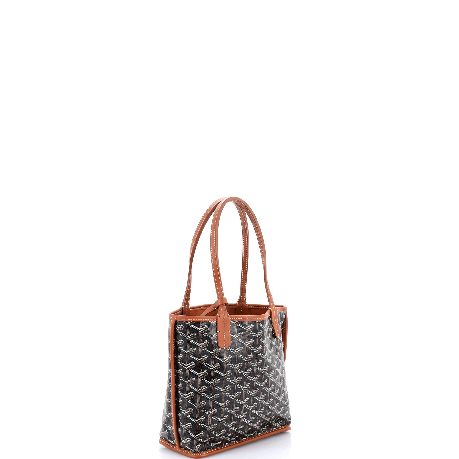 Goyard, Pre-Loved Anjou Reversible Tote Coated Canvas Mini, Black