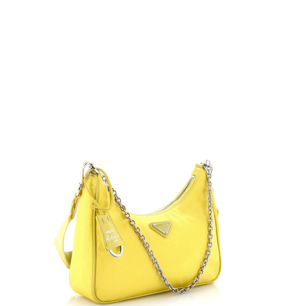 Prada, Pre-Loved Re-Edition 2005 Shoulder Bag Small, Yellow